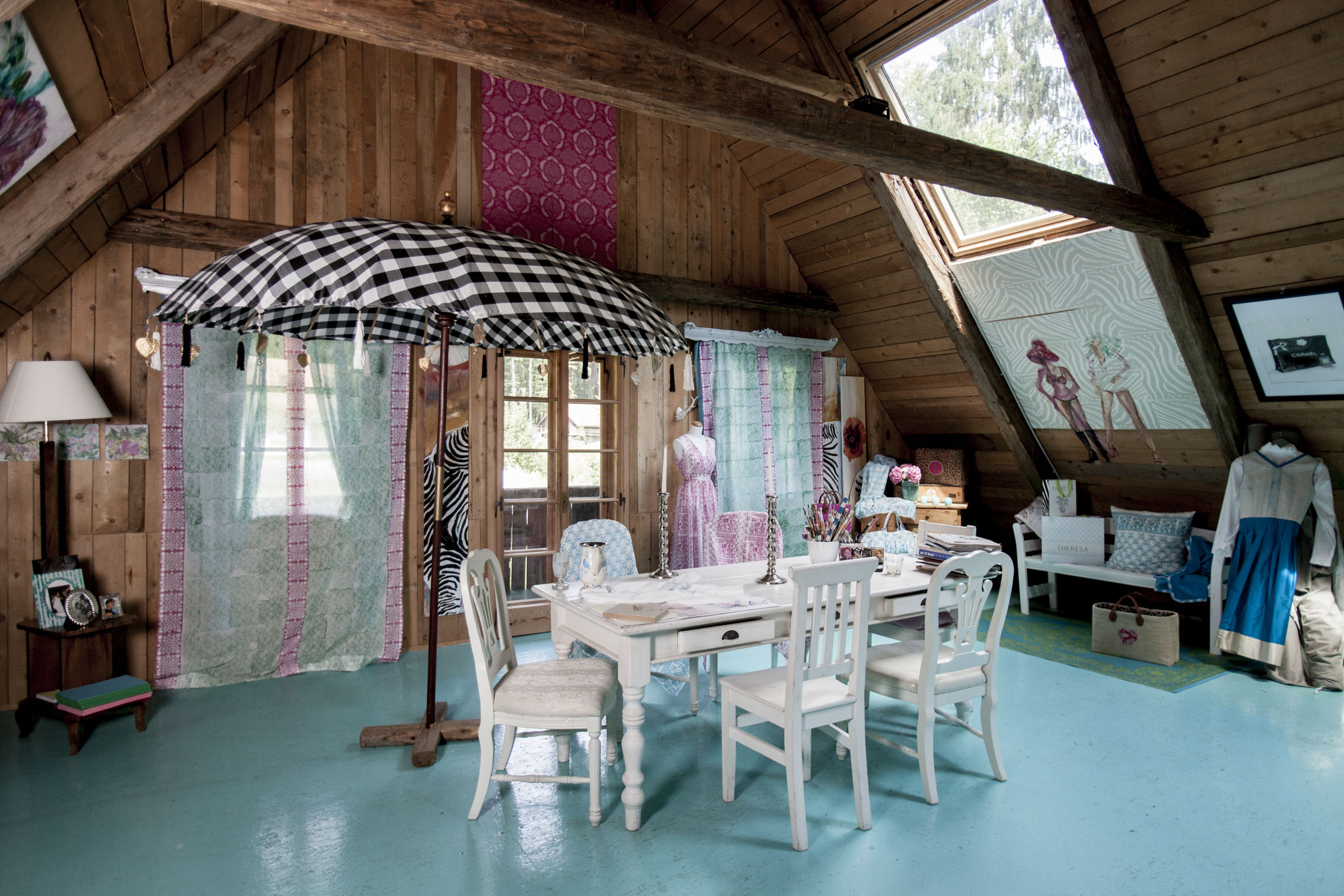 Atelier auf dem Dachboden